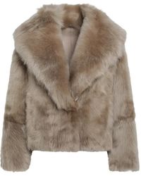 Blancha - Oversized-Collar Shearling Jacket - Lyst