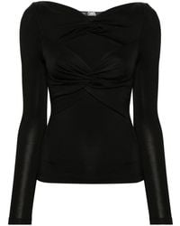 Karl Lagerfeld - Twisted Cut-out Top - Lyst