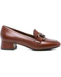 Tamaris - 35Mm Trotteurs Chain-Detail Block-Heel Loafers - Lyst