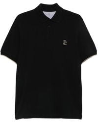 Brunello Cucinelli - Logo-Embroidered Short-Sleeve Cotton Polo Shirt - Lyst