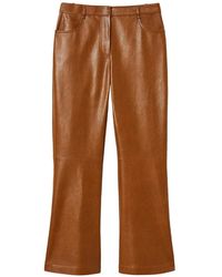 Twinset - Faux-Leather Flared Trousers - Lyst