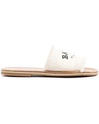 Bally - Sandales À Logo Brodé - Lyst