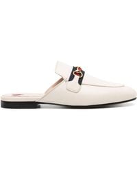 Gucci - White Princetown Leather Mules - Lyst