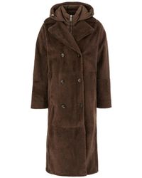 Moorer - Hooded Double-Breasted Coat - Lyst