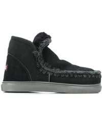 Mou - Crochet Stitch-Trim Sneaker Boots - Lyst