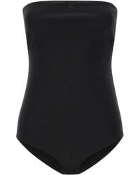 Courreges - Logo-Embroidered Strapless Bodysuit - Lyst