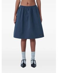 Miu Miu - Elasticated Waist A-Line Skirt - Lyst