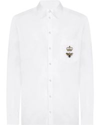 Dolce & Gabbana - Camicia Con Ricamo - Lyst