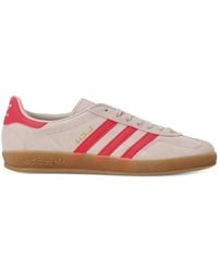 adidas - Three-Stripe Leather Low-Top Sneakers - Lyst