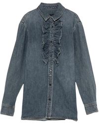 Juun.J - Camisa Vaquera Con Volantes - Lyst