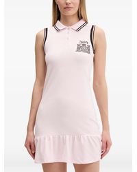 Juicy Couture - Logo-Embroidered Ruffled Mini Dress - Lyst