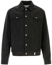 McQueen - Chaqueta Vaquera Con Placa Del Logo - Lyst