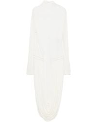 Stella McCartney - Draped-Detail Midi Dress - Lyst