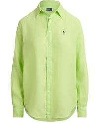 Polo Ralph Lauren - Lightweight Linen Shirt With Embroidered Pony - Lyst