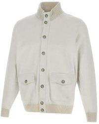Fay - Ribbed Trim Flap Pockets Jacket - Lyst