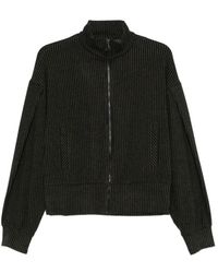 Deha - Zip-Fastening Striped Cardigan - Lyst