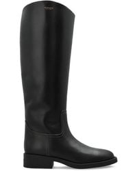 COACH - Zip Leather Boots - Lyst