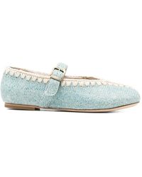 Mou - Round-Toe Ballet Flats - Lyst