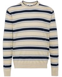 Maison Kitsuné - Stripe Print Cotton Blend Sweater - Lyst