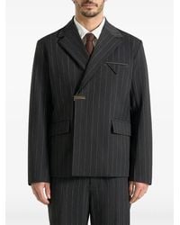 Manière De Voir - Gaston Double Breasted Pinstripe Suit Jacket - Lyst