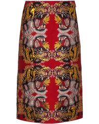 Gucci Rock mit Jacquardmuster - Rot