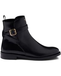 Prada - Logo-Print Boots - Lyst