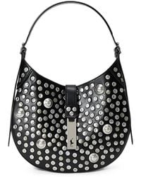 Polo Ralph Lauren - Small Polo Id Studded Leather Shoulder Bag - Lyst