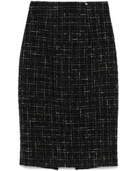 Nissa - High-Waisted Bouclé Midi Skirt - Lyst