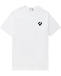COMME DES GARÇONS PLAY - Logo-appliqué Cotton T-shirt - Lyst
