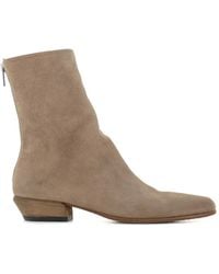 Pantanetti - Back-Zip Suede Ankle Boots - Lyst