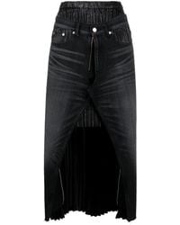 Junya Watanabe - X Levis jupe plissée en jean à design structuré - Lyst