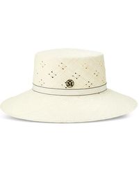 Maison Michel - Ludi Perforated Ribbon-Detailed Hat - Lyst