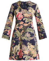 Etro - Minikleid Mit Blumen-Print - Lyst