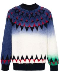 Sacai - Patterned-jacquard Knitted Jumper - Lyst