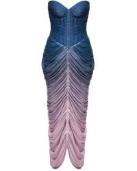 Ana Radu - Strapless Draped Maxi Dress - Lyst