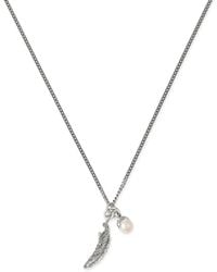 Emanuele Bicocchi - Piuma-Pendant Pearl Necklace - Lyst