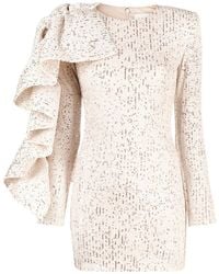 Loulou - Sequinned Ruffle-embellished Dress - Lyst