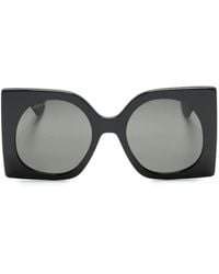 Gucci - Lunettes De Soleil Oversize À Monture Carrée - Lyst