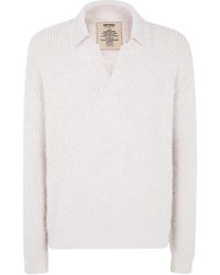 Uma Wang - Jersey de canalé con cuello de polo - Lyst