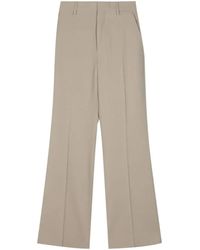 Ami Paris - Flared Twill Trousers - Lyst