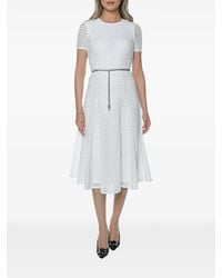 Michael Kors - Textured Chain-Belt Midi Dress - Lyst
