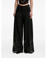 Charo Ruiz - Ray Eyelet Wide Trousers - Lyst