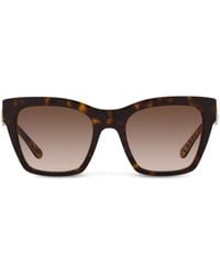 Dolce & Gabbana - Tortoiseshell-Effect Square-Frame Sunglasses - Lyst