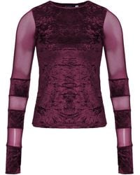 Amir Slama - X Astrid mesh-panel top - Lyst