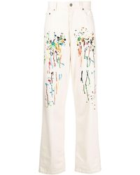 Mostly Heard Rarely Seen - Embroidered Straight-leg Jeans - Lyst