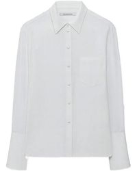 Another Tomorrow - Silk French-Cuff Shirt - Lyst