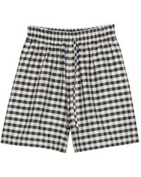 Weekend by Maxmara - Gingham-Check Drawstring Shorts - Lyst