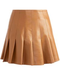 Alice + Olivia - High-waisted Pleated Miniskirt - Lyst