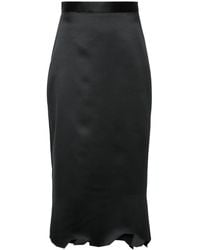 Viktor & Rolf - Asymmetric-Hem Midi Skirt - Lyst