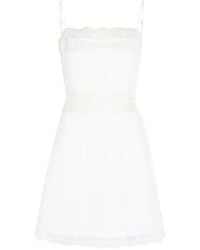 STAUD - Amalina Lace And Linen Mini Dress - Lyst